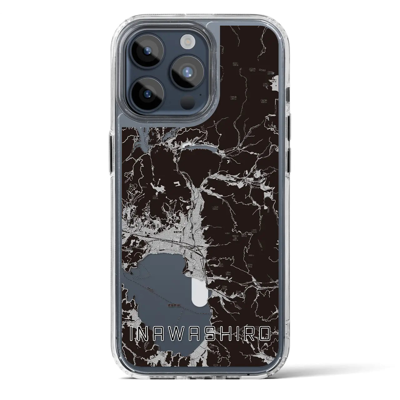 【猪苗代（福島県）】地図柄iPhoneケース（MagSafeタイプ）