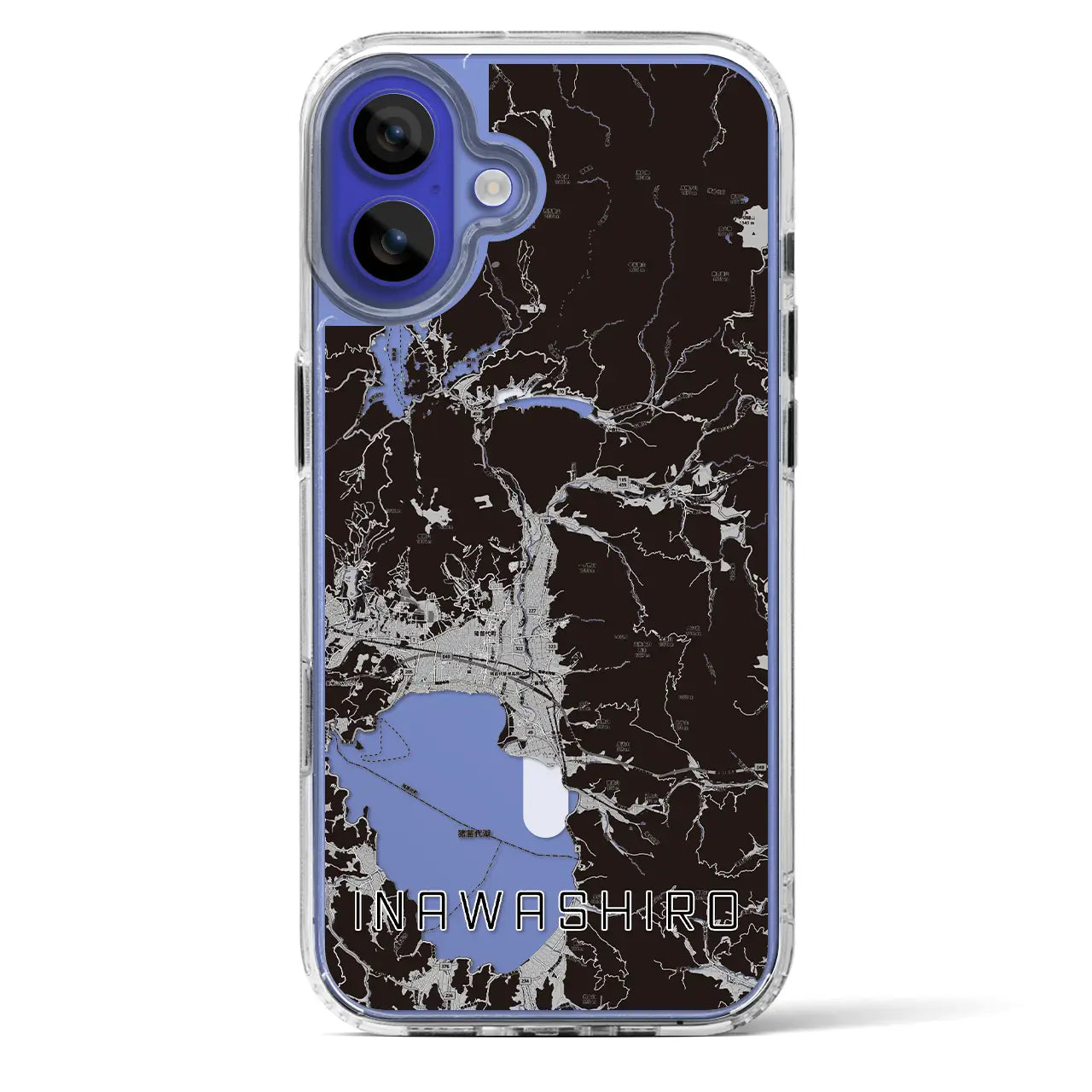 【猪苗代（福島県）】地図柄iPhoneケース（MagSafeタイプ）
