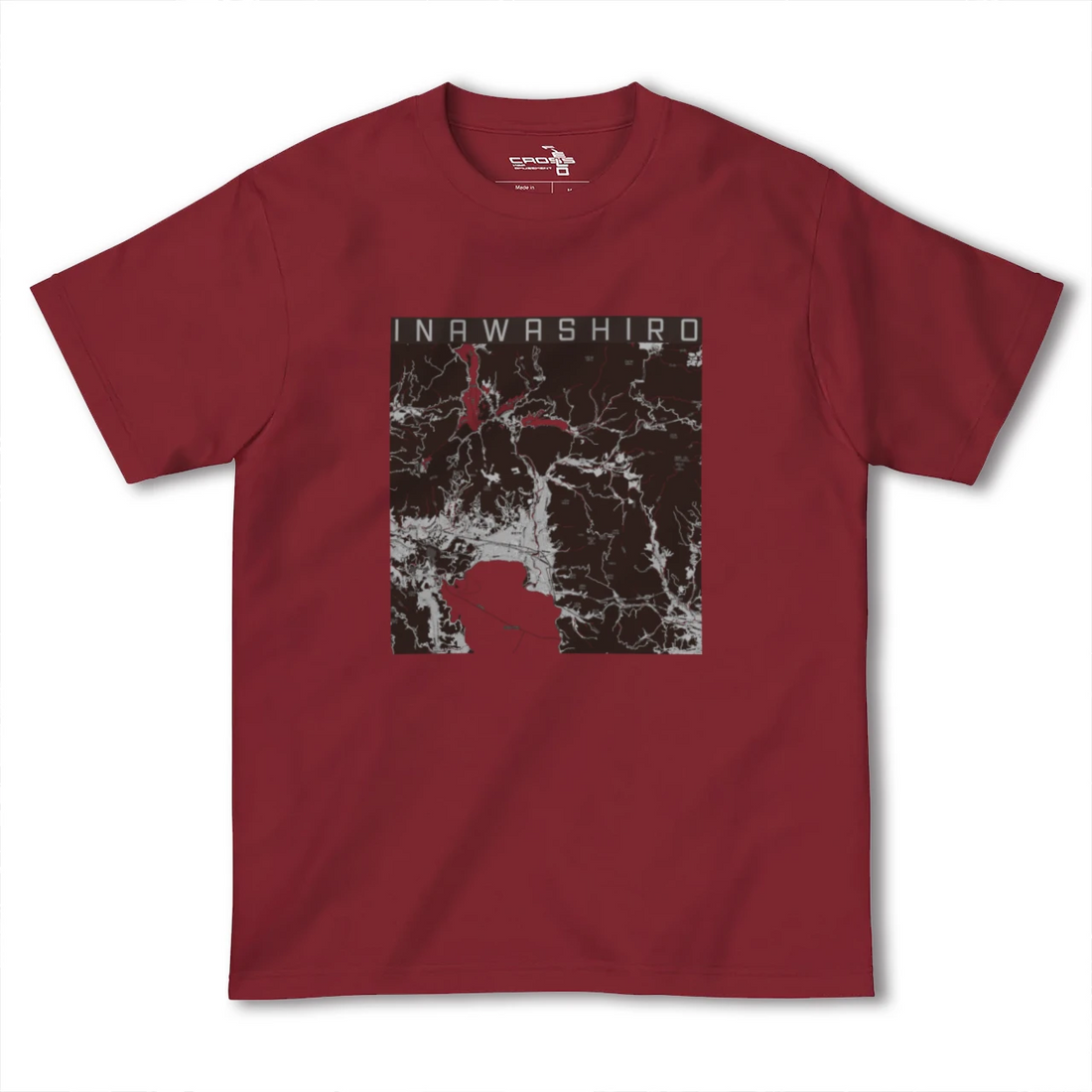 【猪苗代(福島県)】地図柄ヘビーウェイトTシャツ