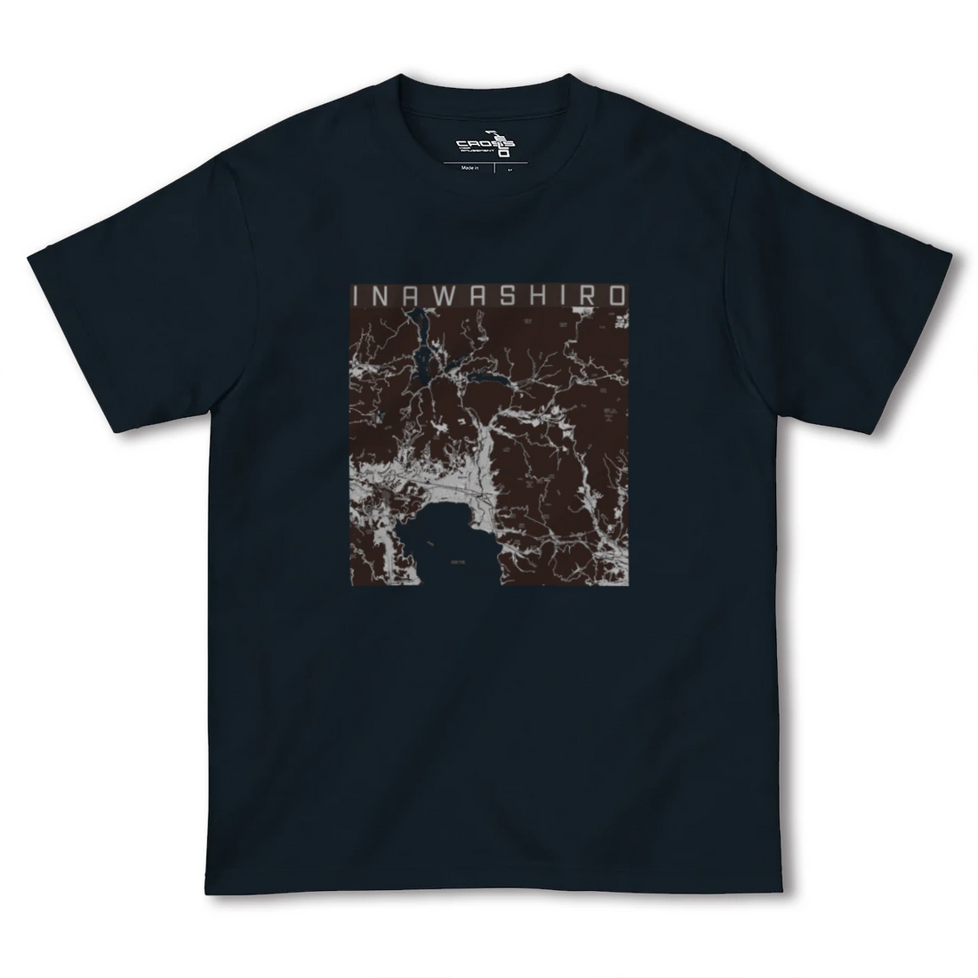 【猪苗代(福島県)】地図柄ヘビーウェイトTシャツ