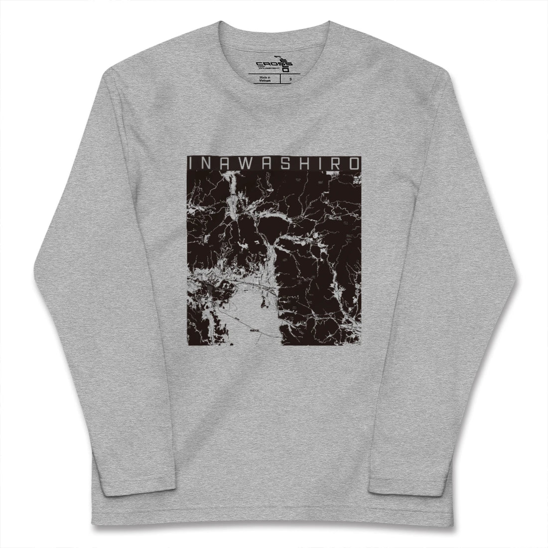 【猪苗代（福島県）】地図柄ロングスリーブTシャツ