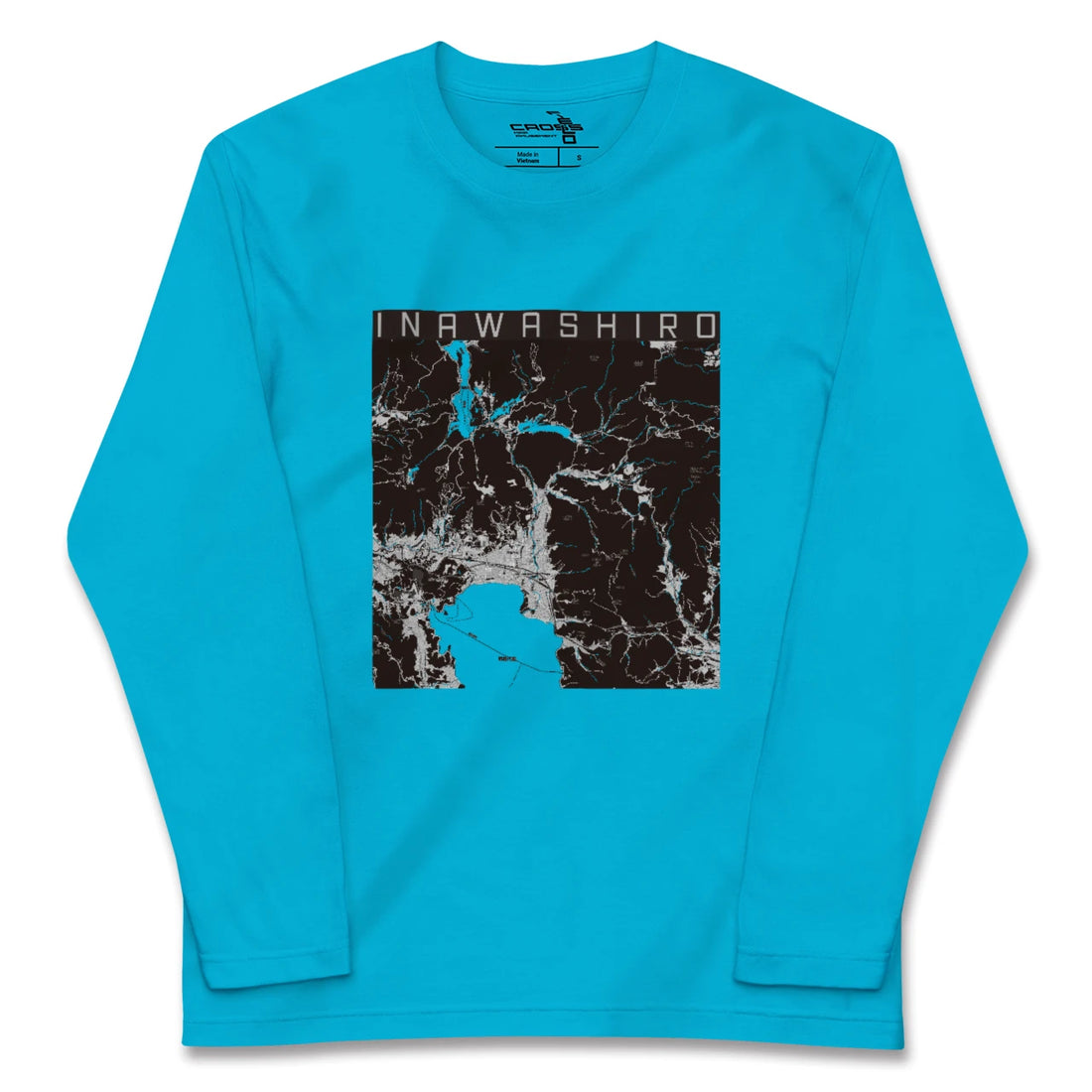 【猪苗代(福島県)】地図柄ロングスリーブTシャツ
