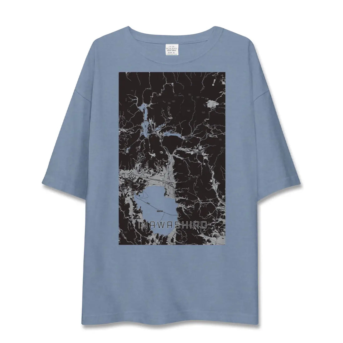 【猪苗代（福島県）】地図柄ビッグシルエットTシャツ