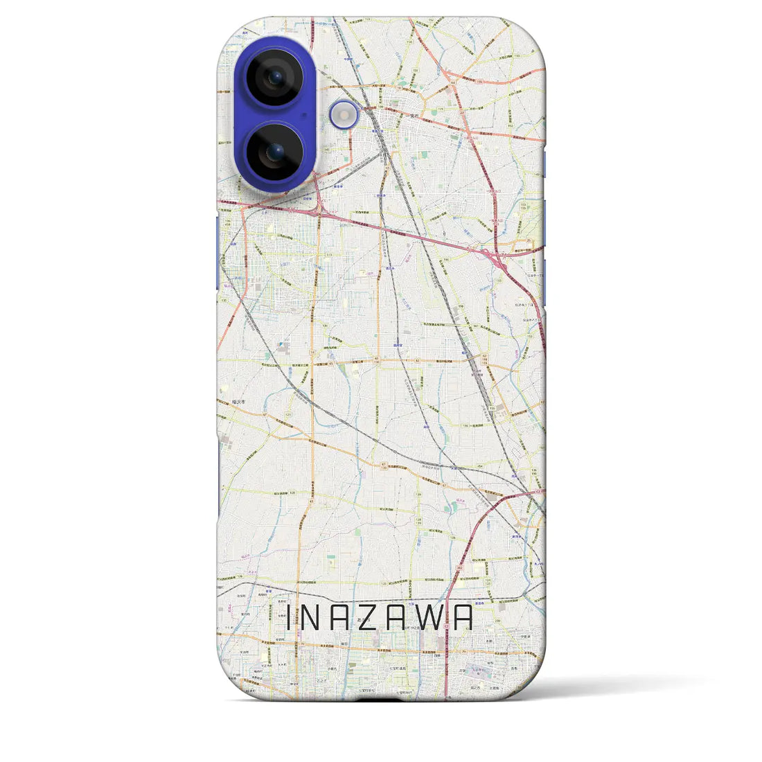 【稲沢(愛知県)】地図柄iPhoneケース(バックカバータイプ)ナチュラル・iPhone 16 Pro Max 用