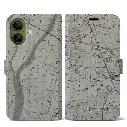 【稲沢（愛知県）】地図柄iPhoneケース（手帳タイプ）