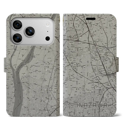 【稲沢（愛知県）】地図柄iPhoneケース（手帳タイプ）