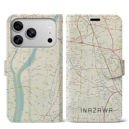 【稲沢（愛知県）】地図柄iPhoneケース（手帳タイプ）