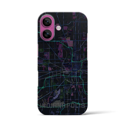 【インディアナポリス（アメリカ）】地図柄iPhoneケース（バックカバータイプ）
