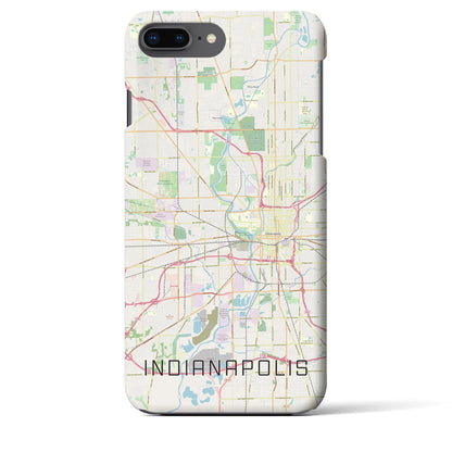 【インディアナポリス（アメリカ）】地図柄iPhoneケース（バックカバータイプ）