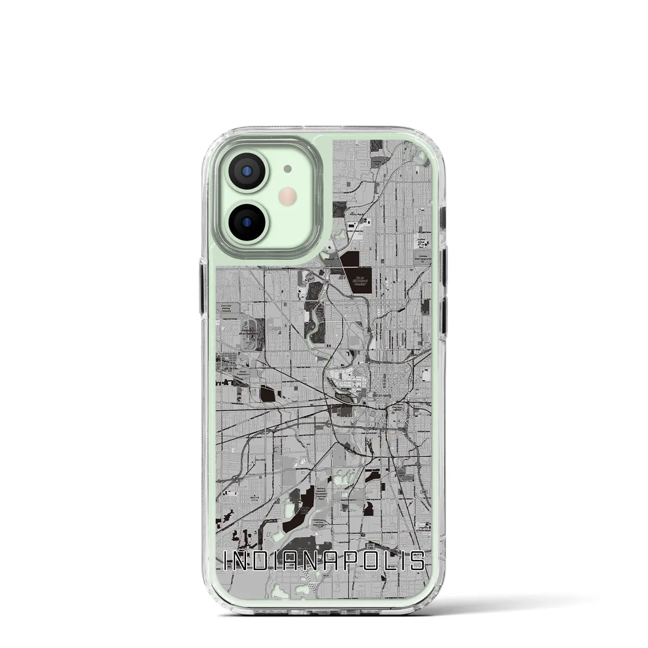 【インディアナポリス（アメリカ）】地図柄iPhoneケース（MagSafeタイプ）