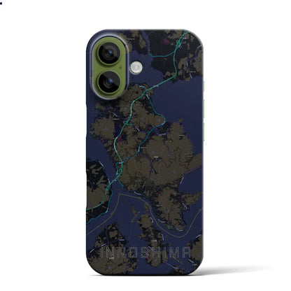 【因島（広島県）】地図柄iPhoneケース（バックカバータイプ）