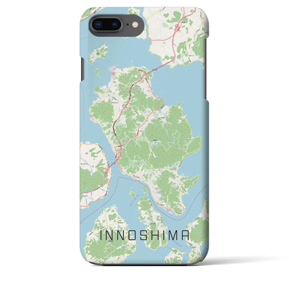 【因島（広島県）】地図柄iPhoneケース（バックカバータイプ）