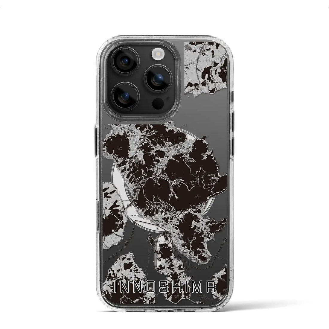 【因島(広島県)】地図柄iPhoneケース(MagSafeタイプ)