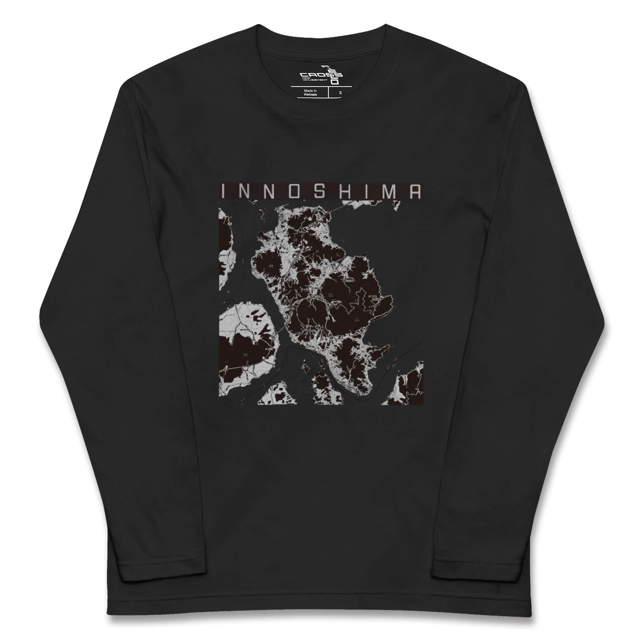 【因島（広島県）】地図柄ロングスリーブTシャツ