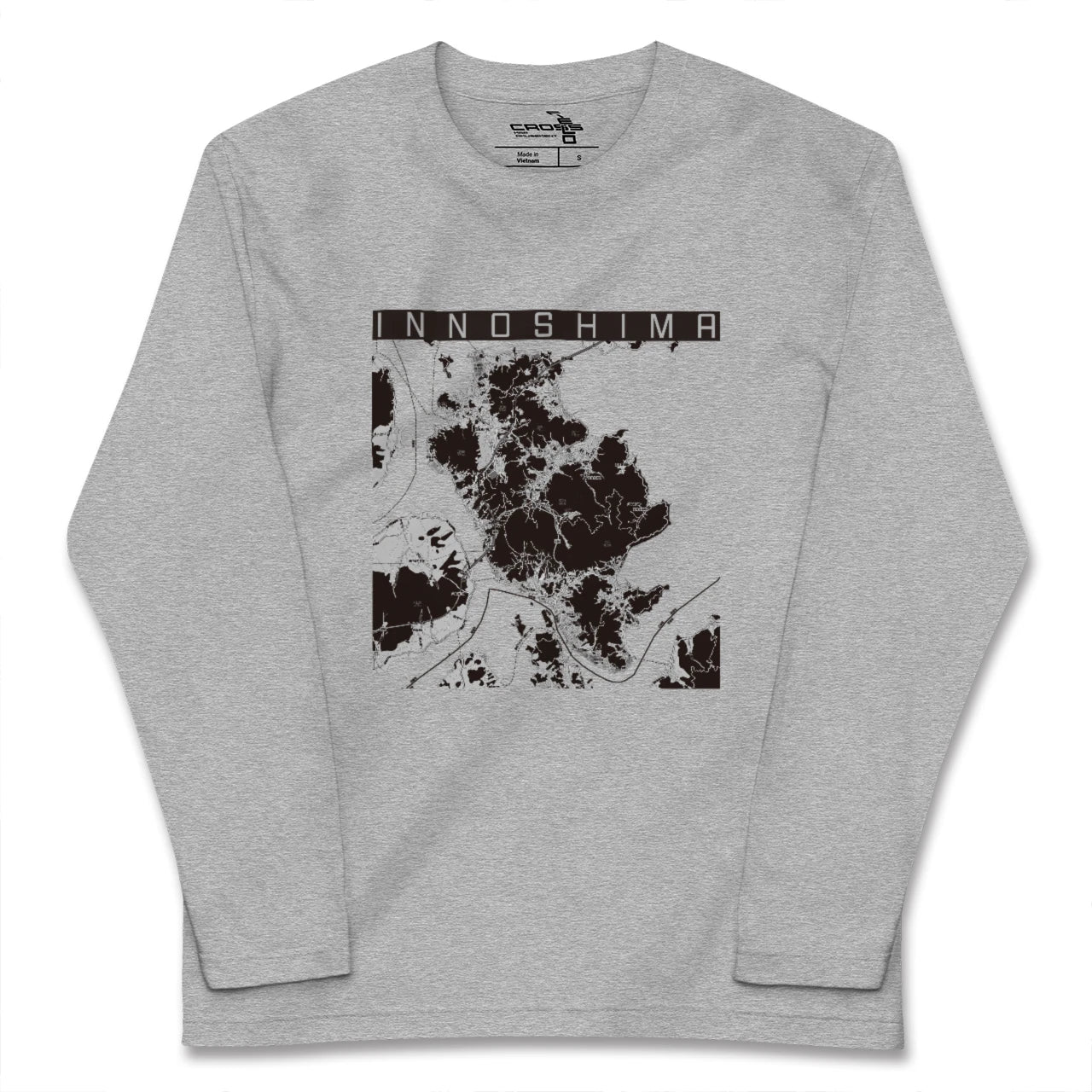 【因島（広島県）】地図柄ロングスリーブTシャツ