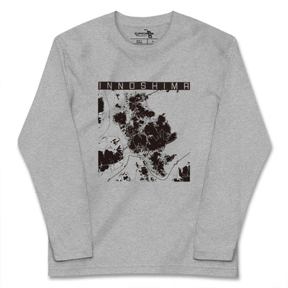 【因島（広島県）】地図柄ロングスリーブTシャツ