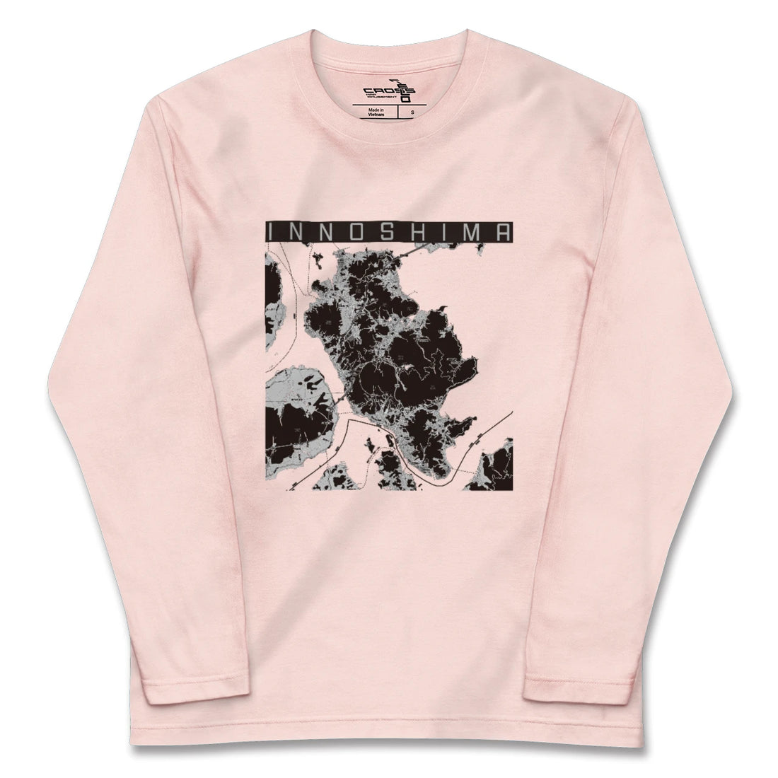 【因島（広島県）】地図柄ロングスリーブTシャツ