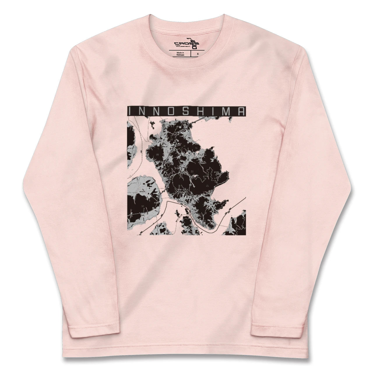 【因島（広島県）】地図柄ロングスリーブTシャツ