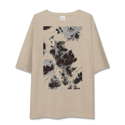 【因島（広島県）】地図柄ビッグシルエットTシャツ