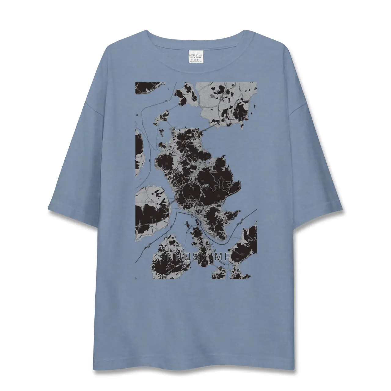 【因島（広島県）】地図柄ビッグシルエットTシャツ