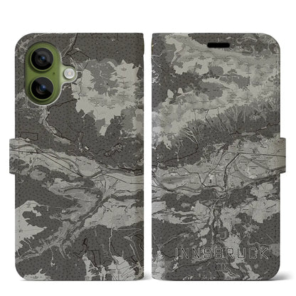 【インスブルック（オーストリア）】地図柄iPhoneケース（手帳タイプ）