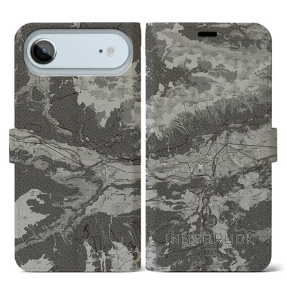 【インスブルック（オーストリア）】地図柄iPhoneケース（手帳タイプ）