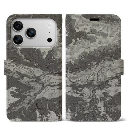 【インスブルック（オーストリア）】地図柄iPhoneケース（手帳タイプ）