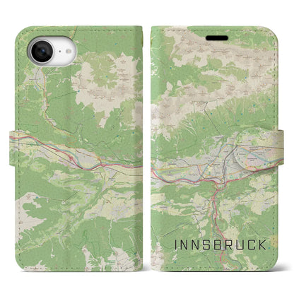 【インスブルック（オーストリア）】地図柄iPhoneケース（手帳タイプ）