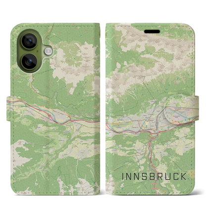 【インスブルック（オーストリア）】地図柄iPhoneケース（手帳タイプ）