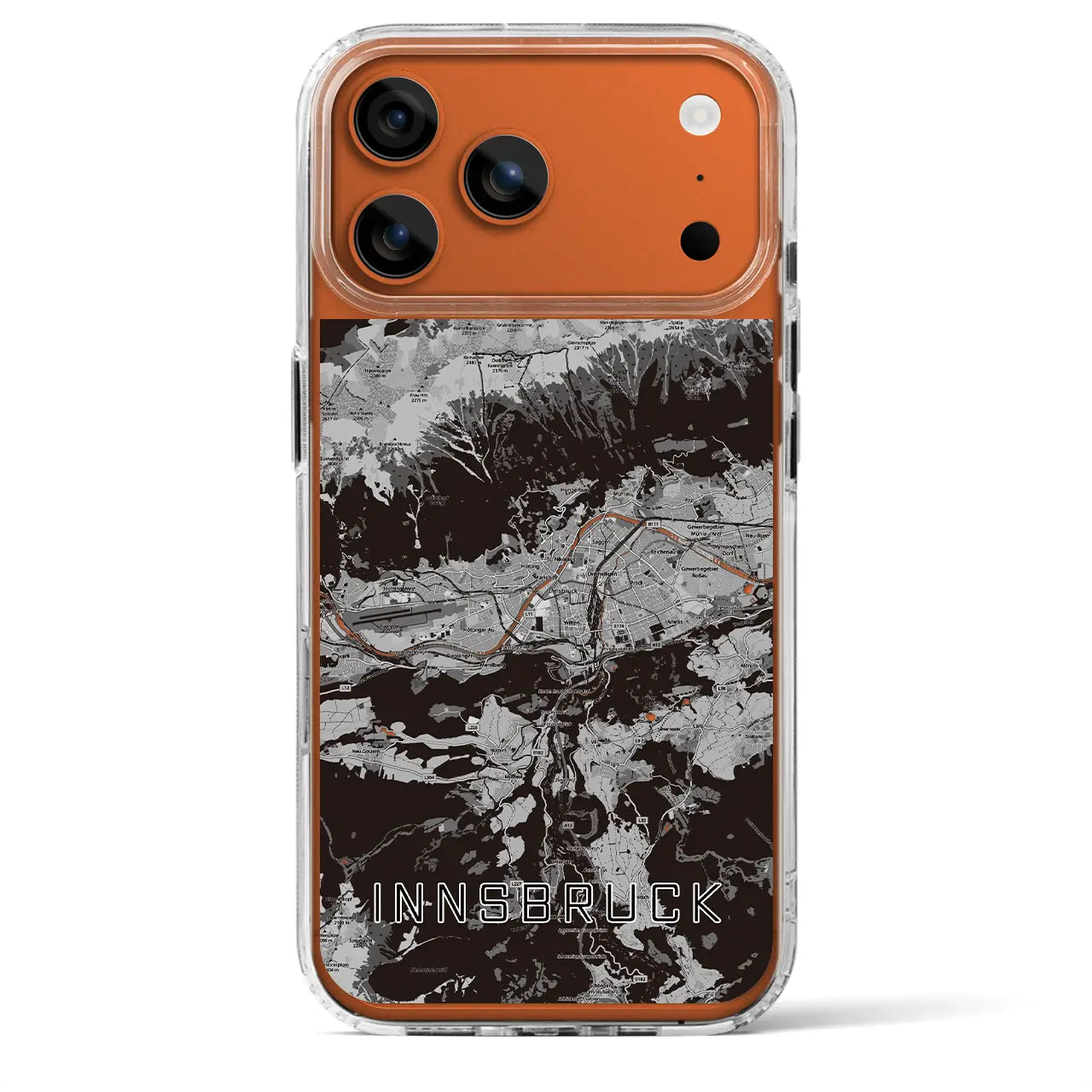 【インスブルック（オーストリア）】地図柄iPhoneケース（MagSafeタイプ）