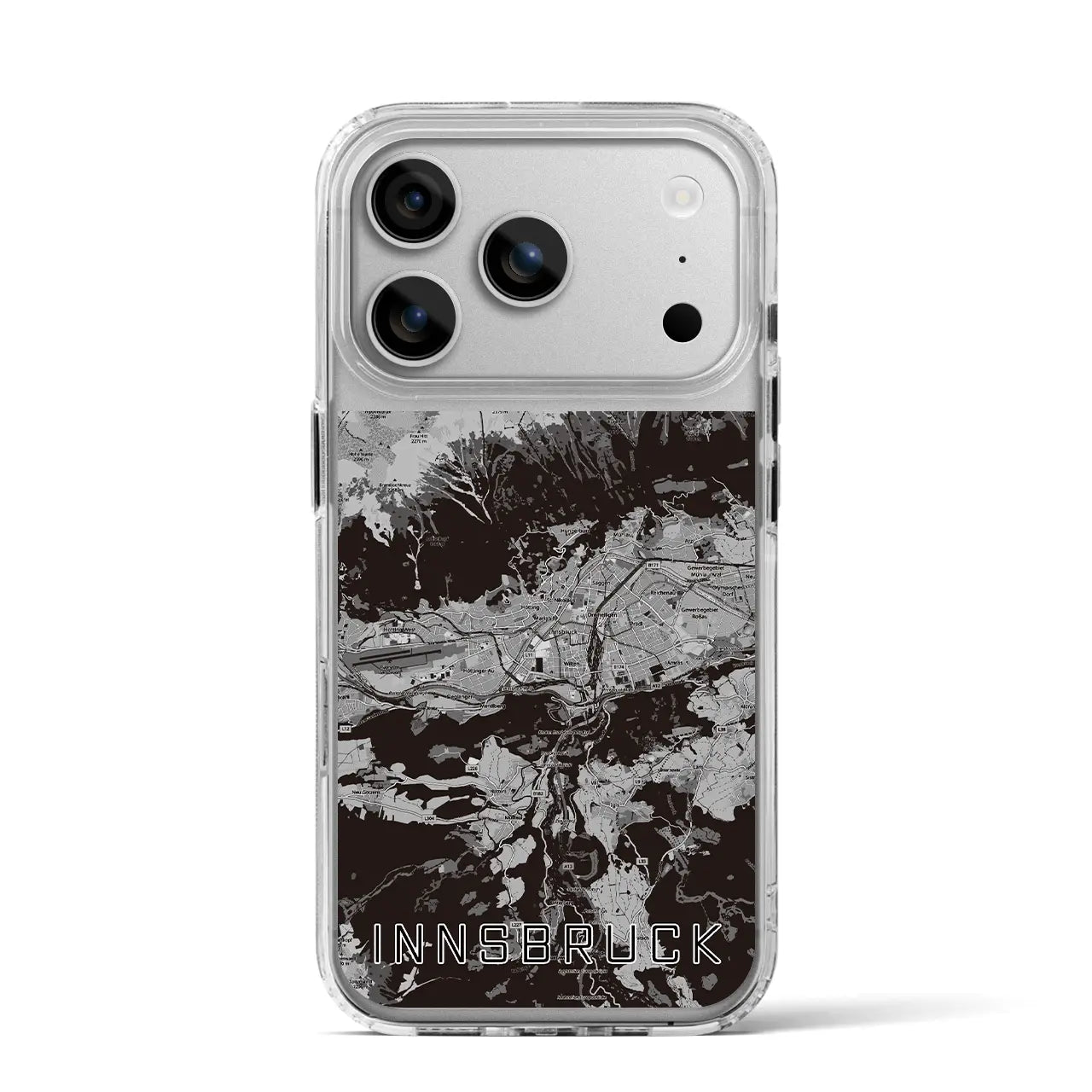 【インスブルック（オーストリア）】地図柄iPhoneケース（MagSafeタイプ）