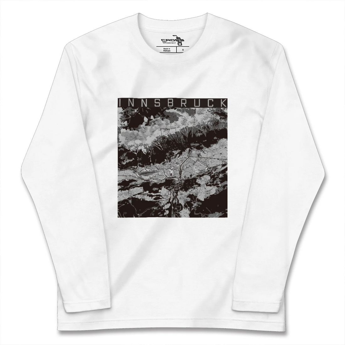 【インスブルック(オーストリア)】地図柄ロングスリーブTシャツ