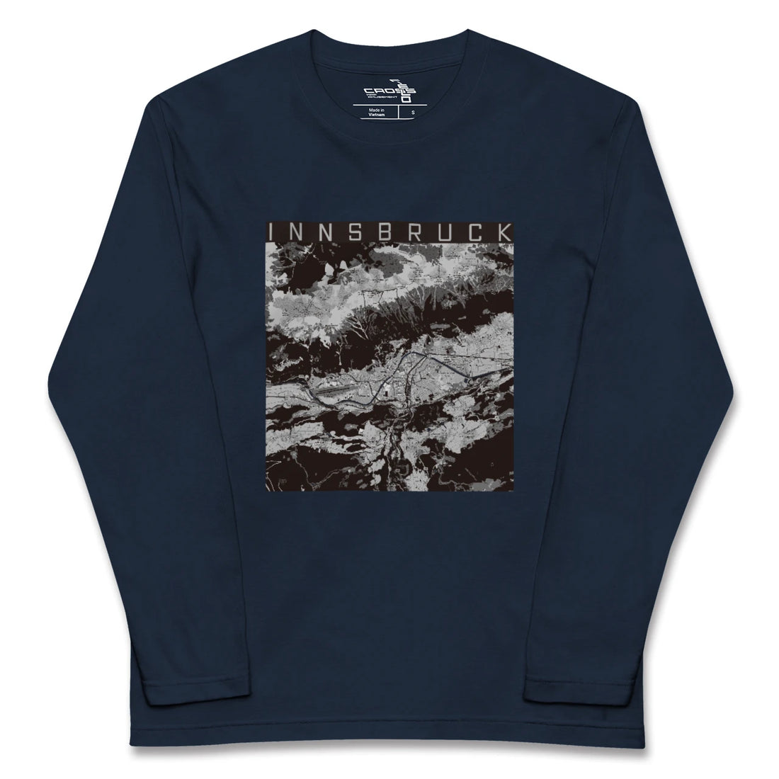 【インスブルック(オーストリア)】地図柄ロングスリーブTシャツ