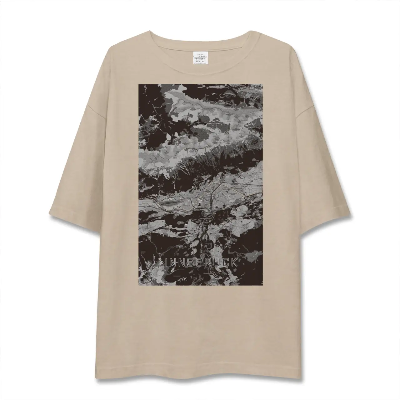 【インスブルック（オーストリア）】地図柄ビッグシルエットTシャツ