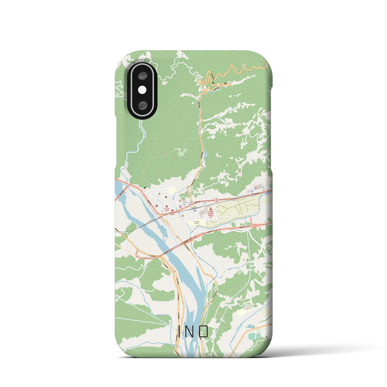 【伊野（高知県）】地図柄iPhoneケース（バックカバータイプ）