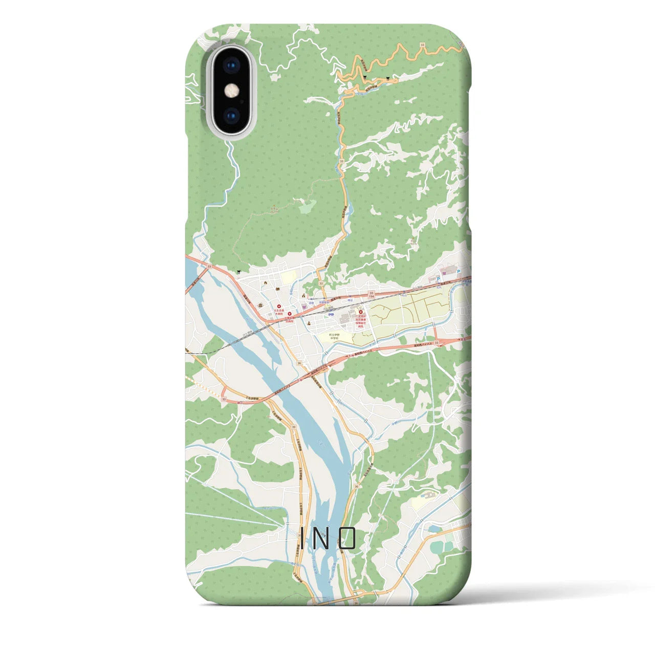 【伊野（高知県）】地図柄iPhoneケース（バックカバータイプ）