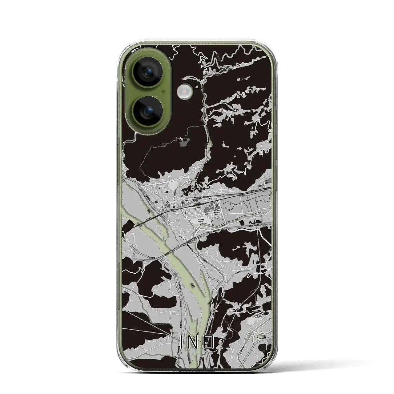 【伊野（高知県）】地図柄iPhoneケース（クリアタイプ）