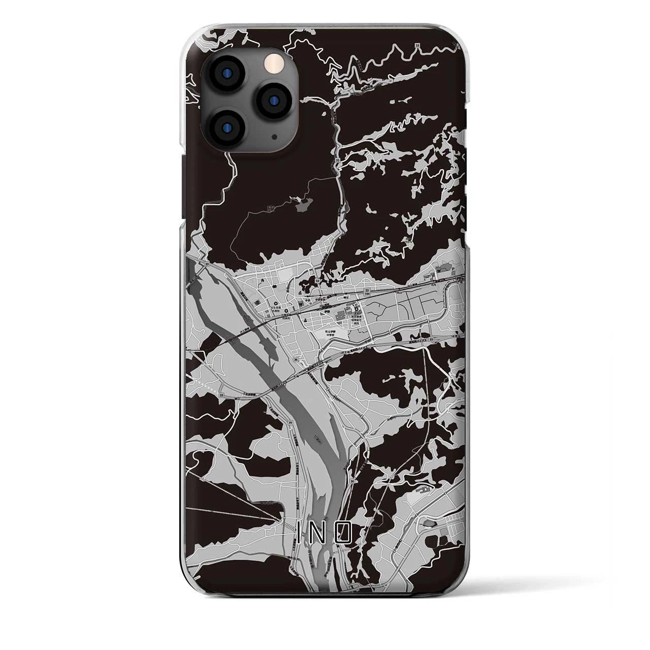 【伊野（高知県）】地図柄iPhoneケース（クリアタイプ）