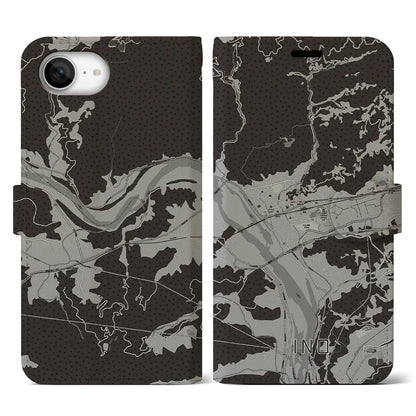 【伊野（高知県）】地図柄iPhoneケース（手帳タイプ）