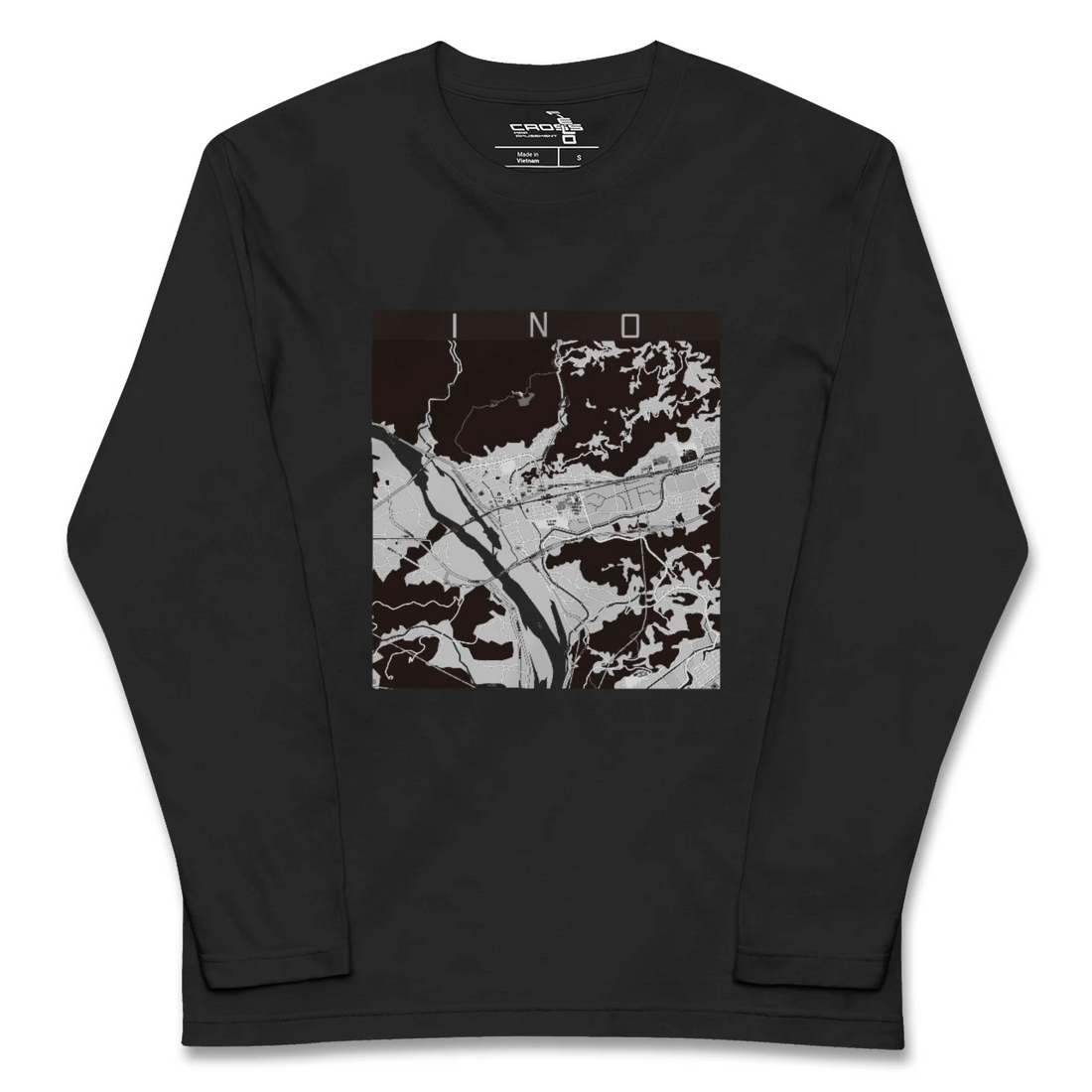 【伊野(高知県)】地図柄ロングスリーブTシャツ