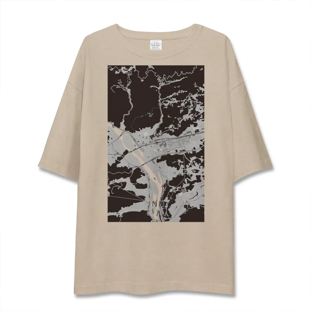 【伊野（高知県）】地図柄ビッグシルエットTシャツ