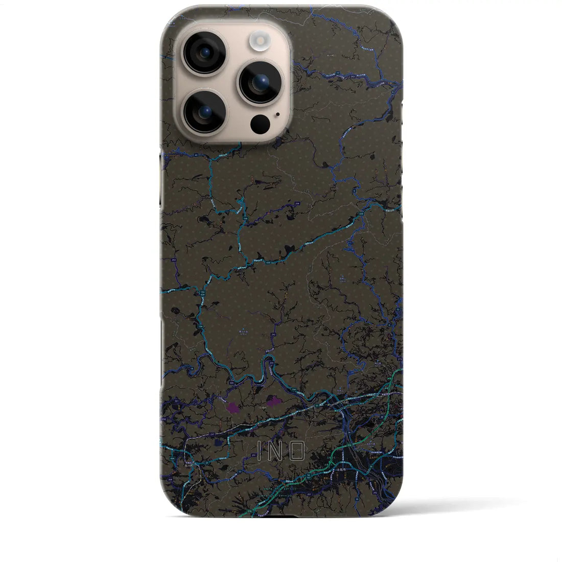 【いの(高知県)】地図柄iPhoneケース(バックカバータイプ)