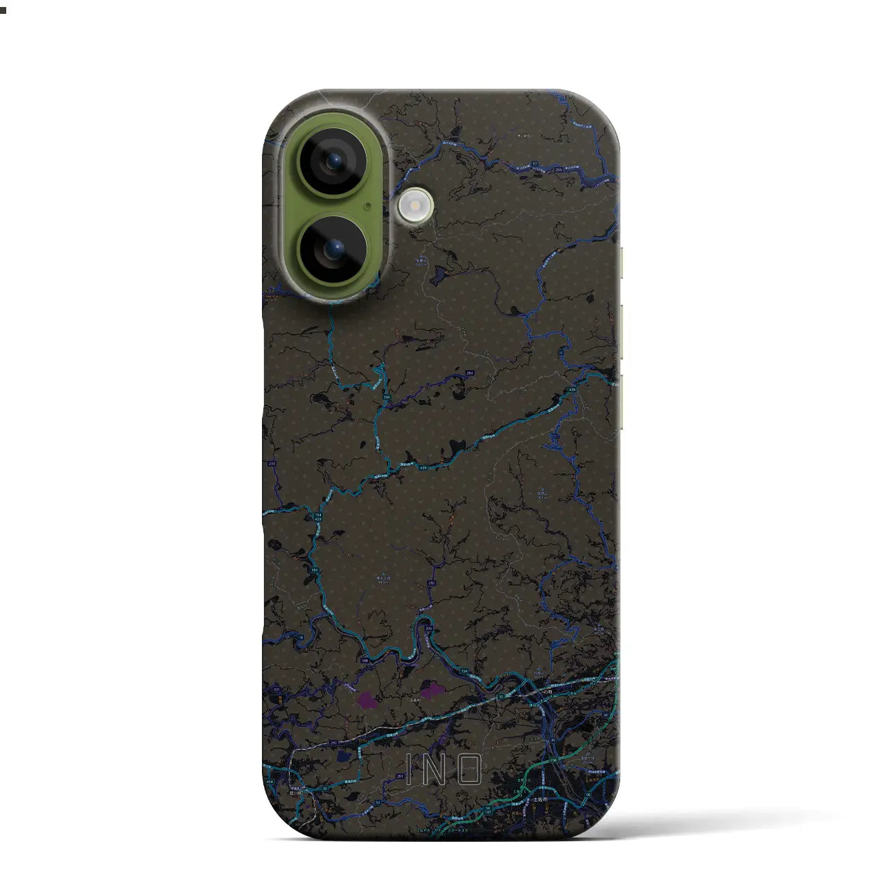 【いの（高知県）】地図柄iPhoneケース（バックカバータイプ）