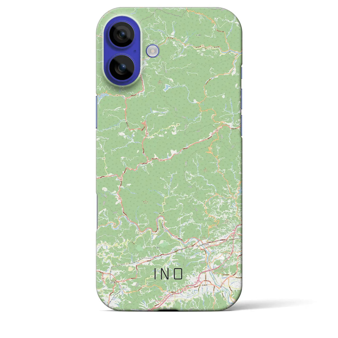 【いの(高知県)】地図柄iPhoneケース(バックカバータイプ)ナチュラル・iPhone 16 Pro Max 用