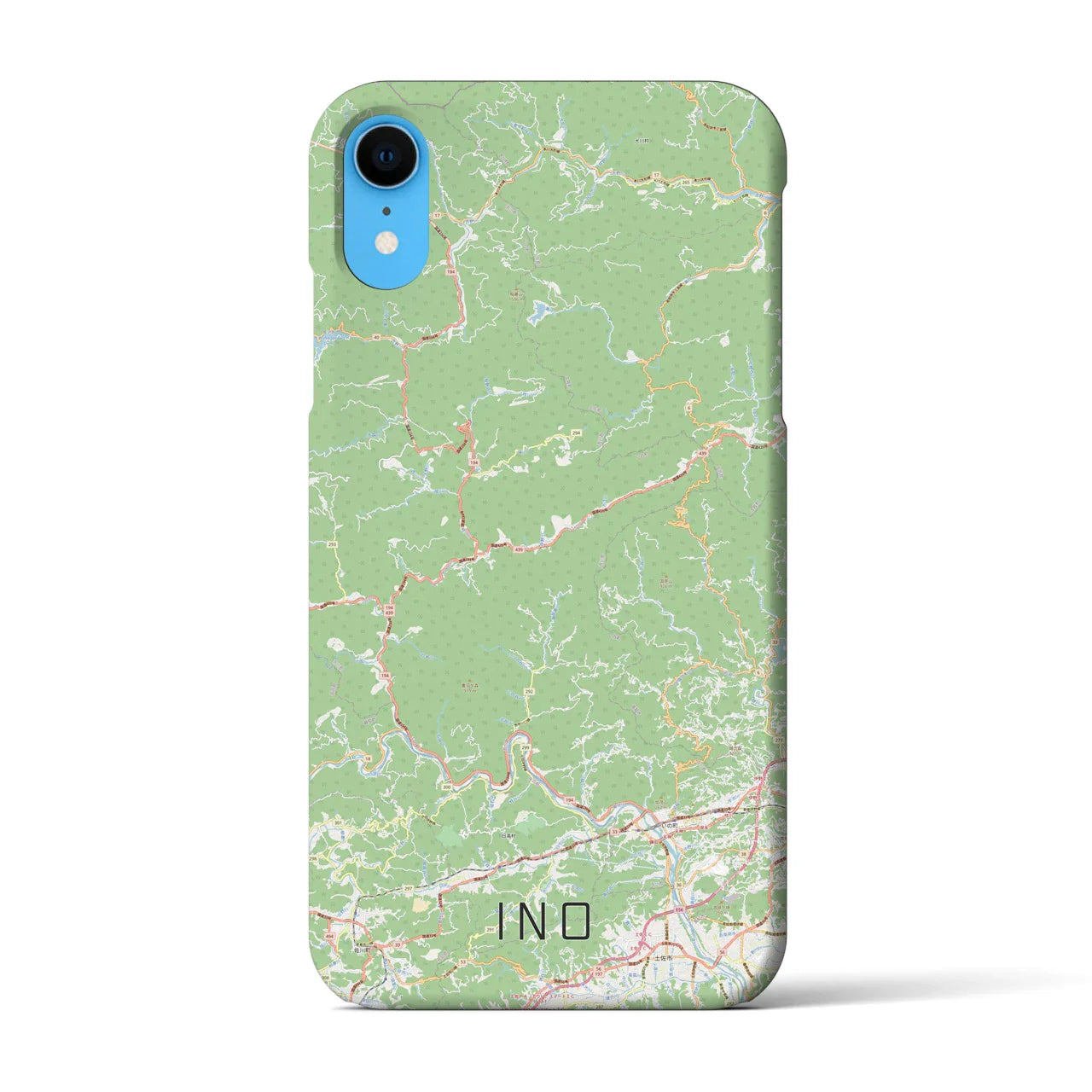 【いの（高知県）】地図柄iPhoneケース（バックカバータイプ）