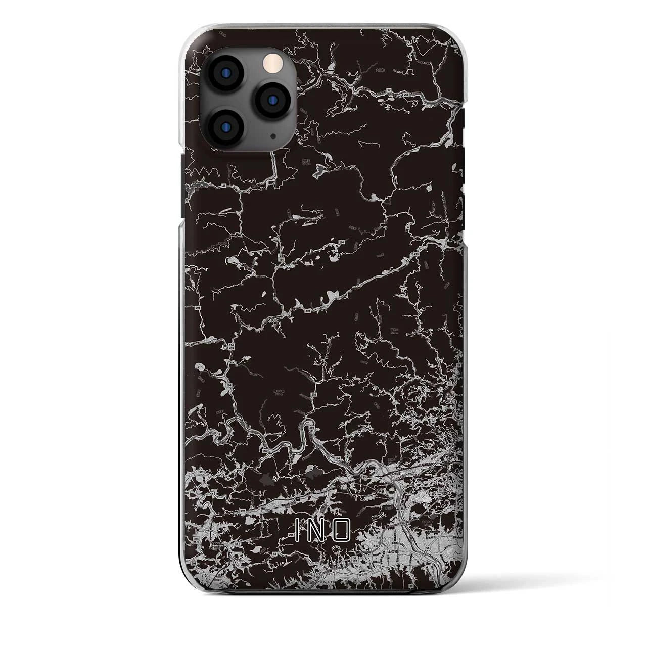 【いの（高知県）】地図柄iPhoneケース（クリアタイプ）