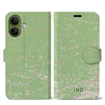 【いの（高知県）】地図柄iPhoneケース（手帳タイプ）