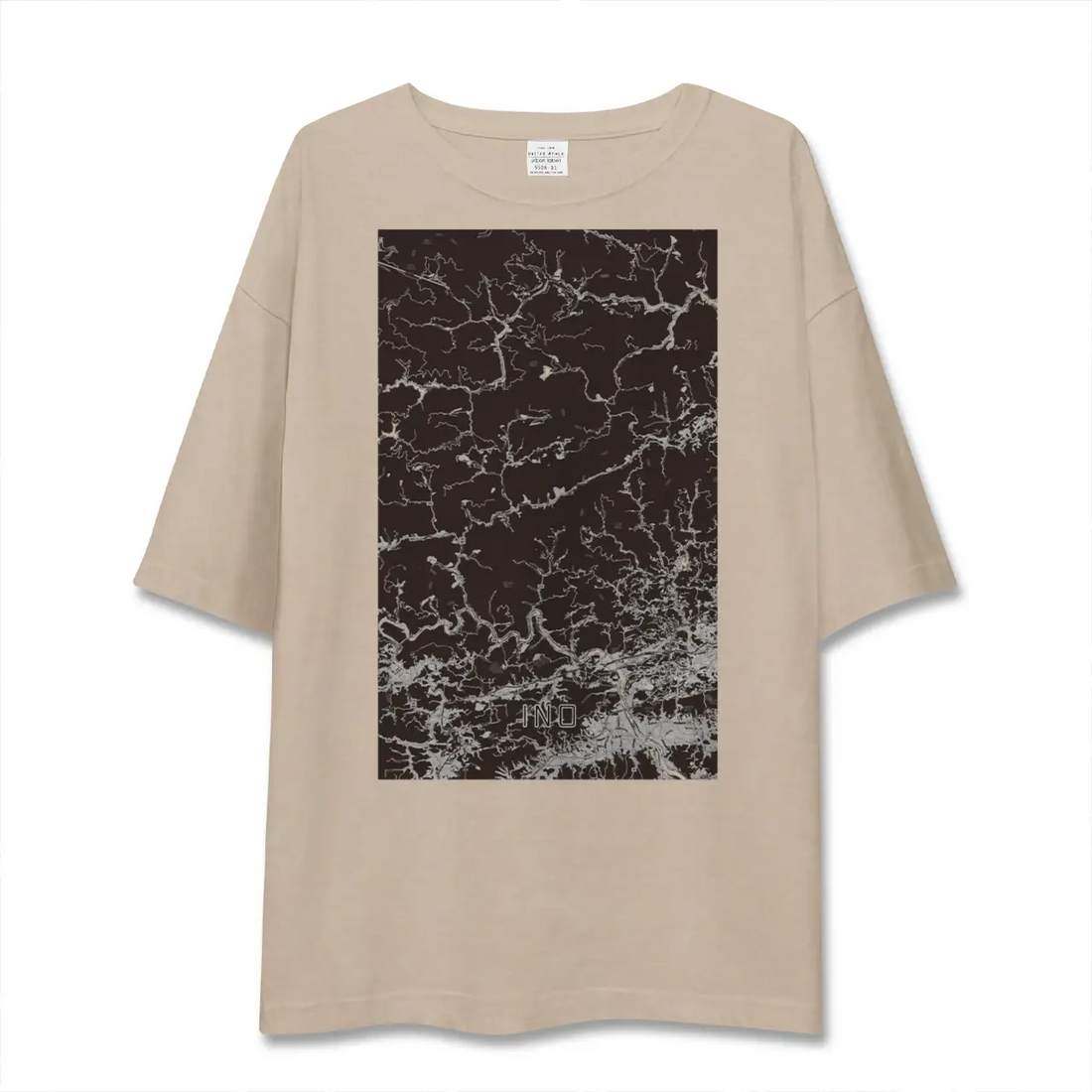 【いの(高知県)】地図柄ビッグシルエットTシャツ