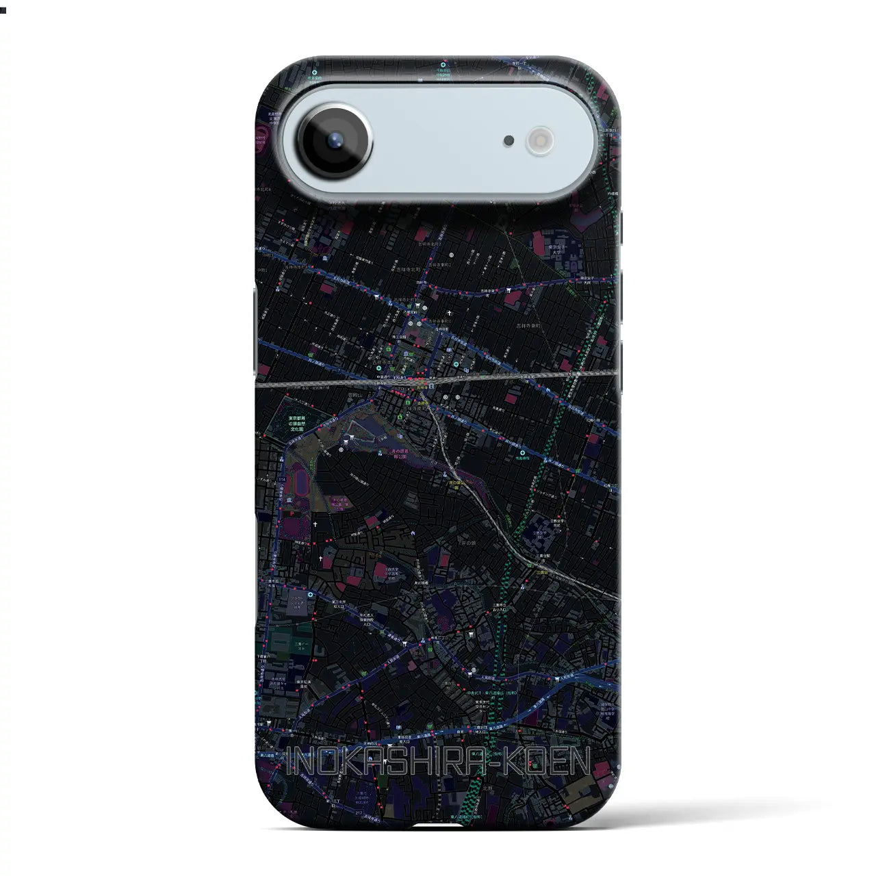 【井の頭公園（東京都）】地図柄iPhoneケース（バックカバータイプ）