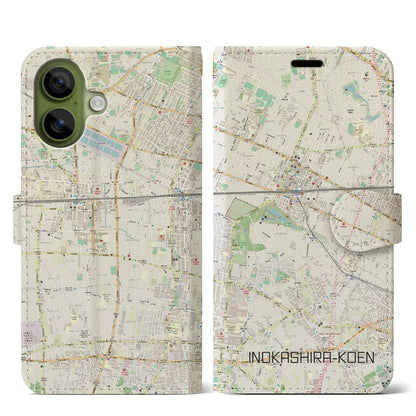 【井の頭公園（東京都）】地図柄iPhoneケース（手帳タイプ）